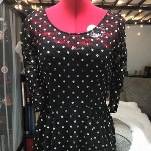 Betsey Johnson Polka dot lace dress